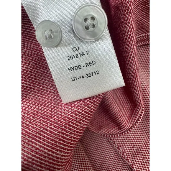 Untuckit Hyde Shirt Mens 2XL XXL Coolmax Button Up Long Sleeve Stretch Salmon - Picture 8 of 8